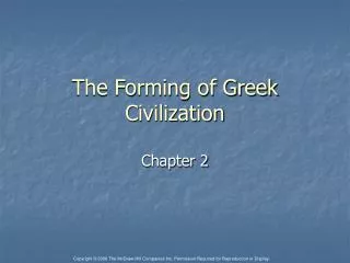 The Forming of Greek Civilization