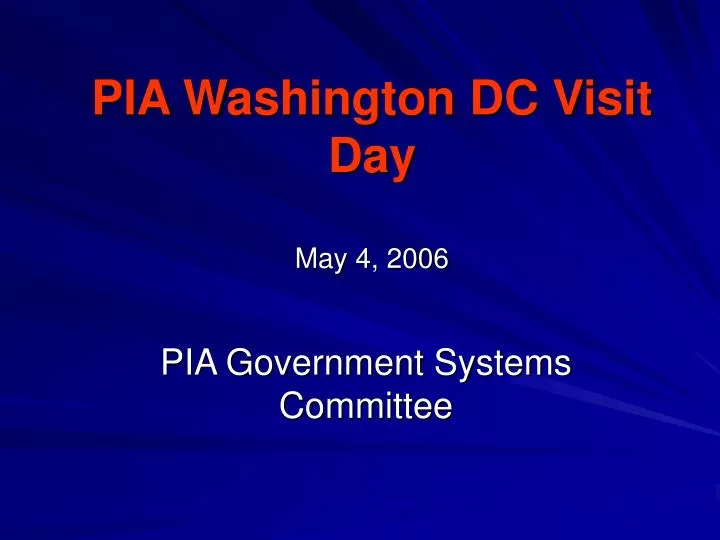 pia washington dc visit day may 4 2006