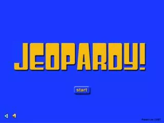 Jeopardy Opening