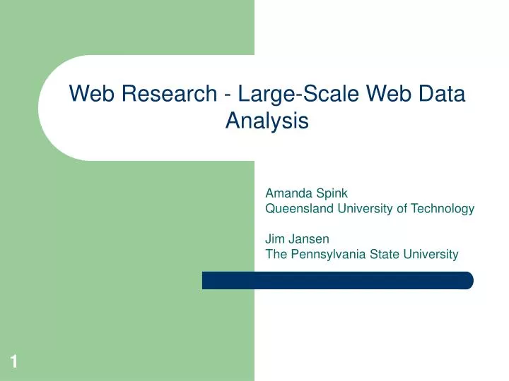web research large scale web data analysis