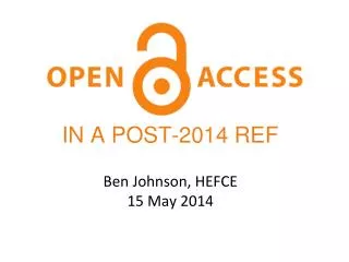 Ben Johnson, HEFCE 15 May 2014