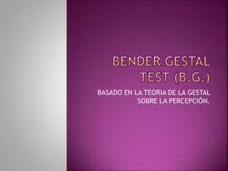 bender gestal test b g