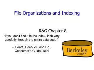 file organizations and indexing