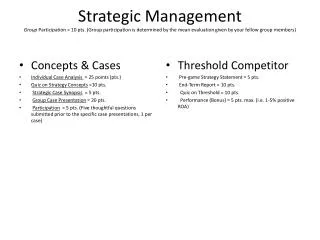 Concepts &amp; Cases Individual Case Analysis = 25 points (pts.)
