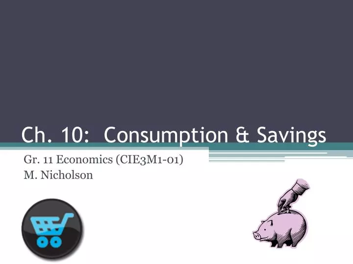 ch 10 consumption savings