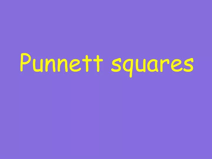 punnett squares