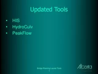 Updated Tools