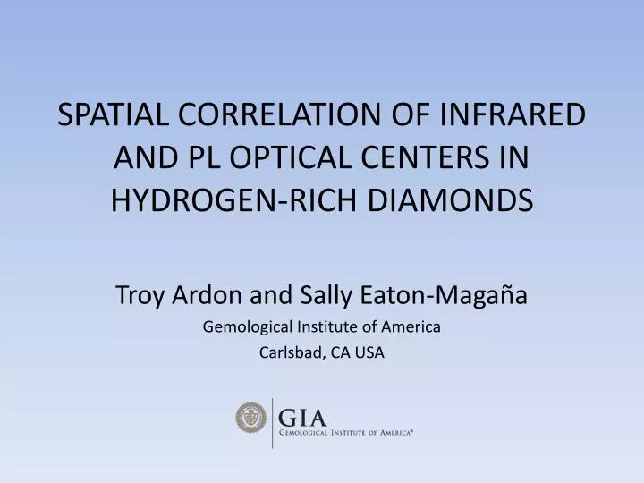 spatial correlation of infrared and pl optical centers in hydrogen rich diamonds