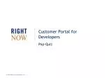 Developer Portal Architecture Quiz: MVC Models and Practices - slide 1