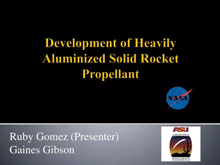 development of heavily aluminized solid rocket propellant