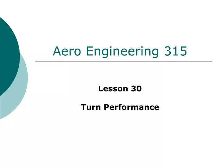 aero engineering 315