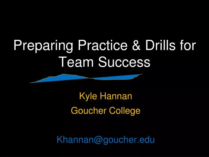 preparing practice drills for team success