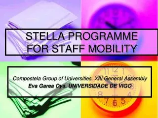 STELLA PROGRAMME FOR STAFF MOBILITY