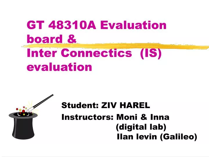 gt 48310a evaluation board inter connectics is evaluation