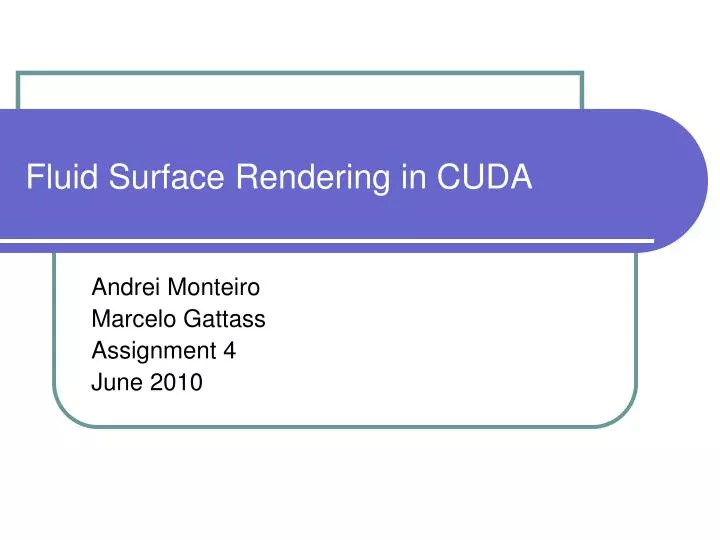 fluid surface rendering in cuda