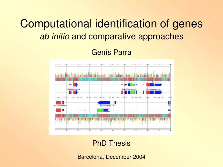 computational identification of genes
