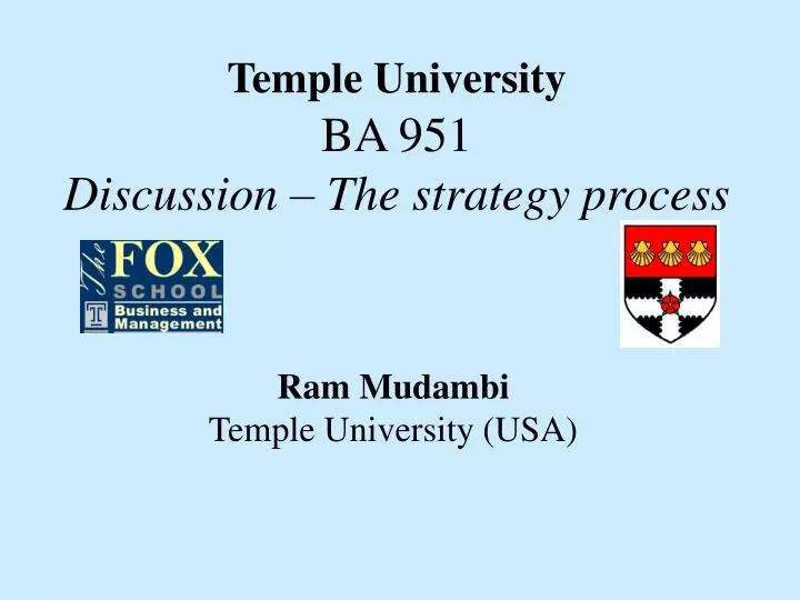 temple university ba 951 discussion the strategy process