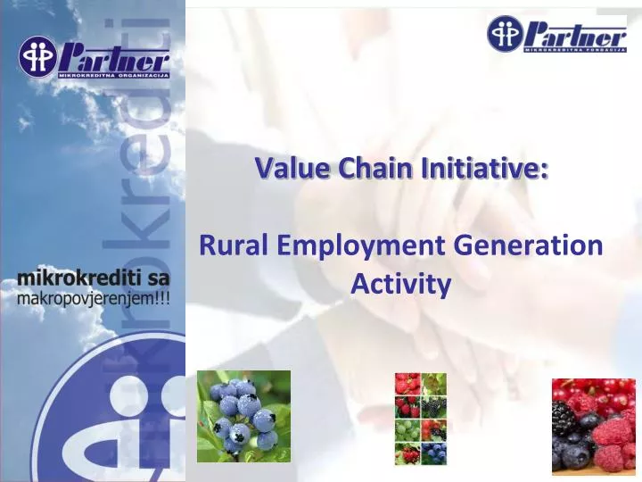 value chain initiative rural employment generation activity