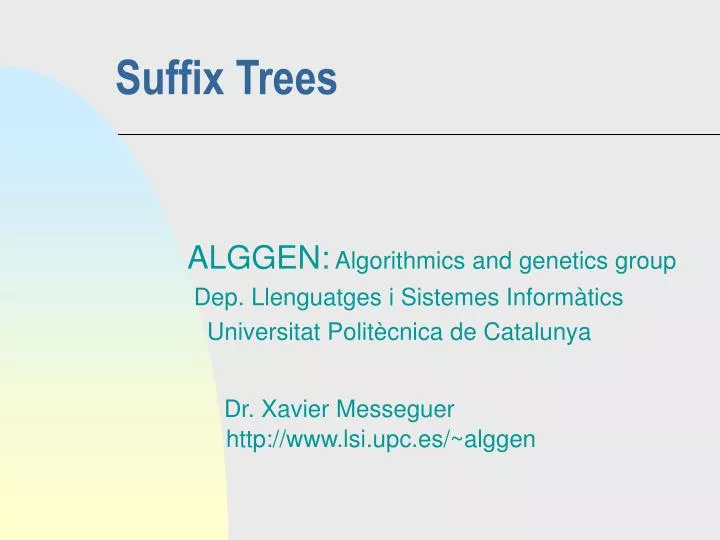suffix trees