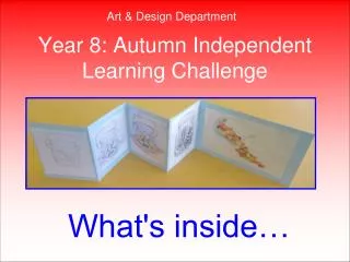 Year 8: Autumn Independent Learning Challenge