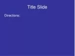 Title Slide - slide 1