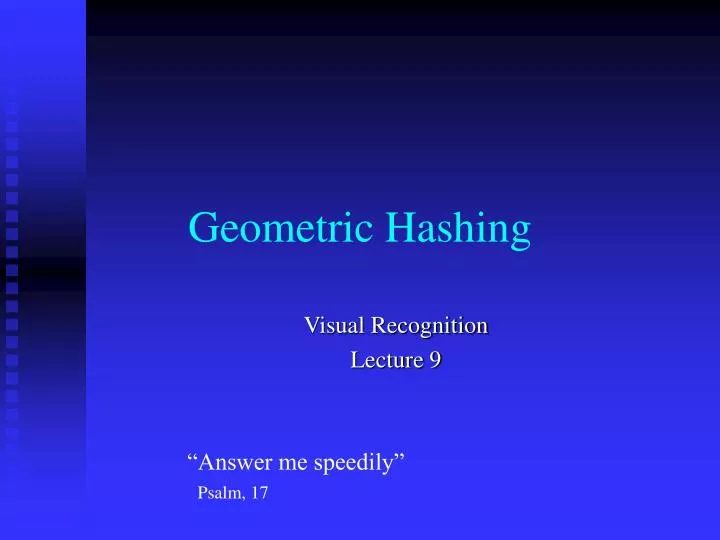geometric hashing