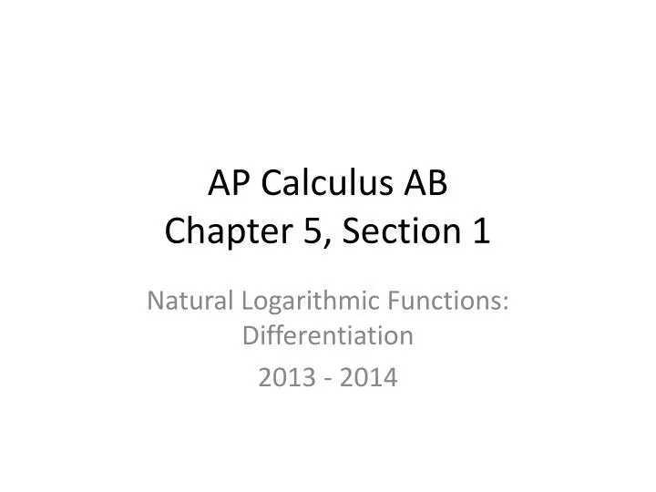 ap calculus ab chapter 5 section 1