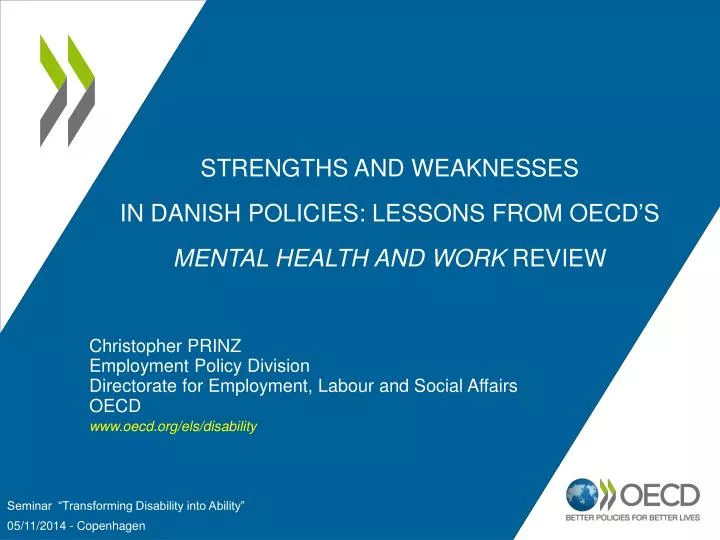 strengths and weaknesses in danish policies lessons from oecd s mental health and work review