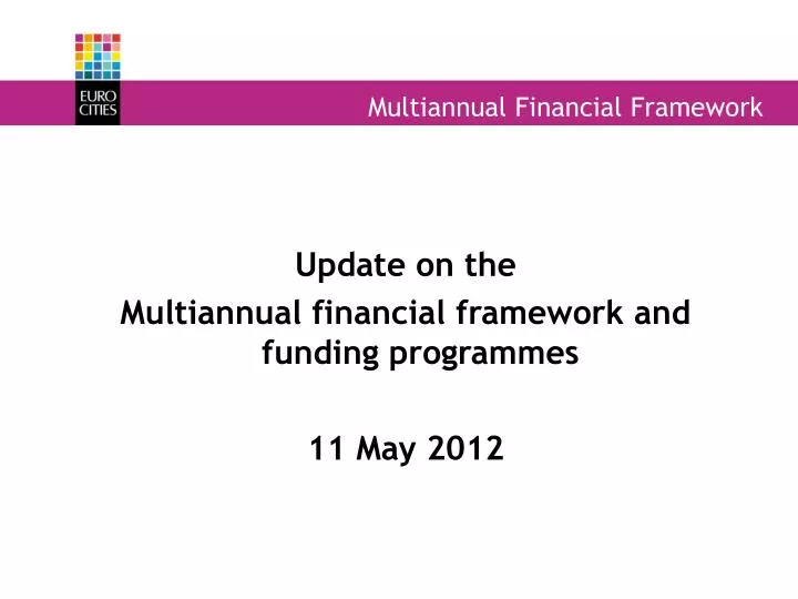 multiannual financial framework