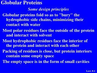 Globular Proteins