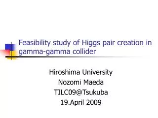 Feasibility study of Higgs pair creation in gamma-gamma collider