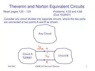 Thevenin and Norton Equivalent Circuits