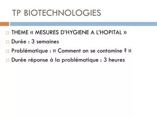 tp biotechnologies
