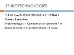 TP BIOTECHNOLOGIES - slide 1