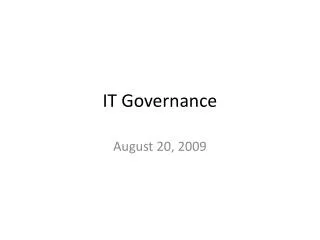 IT Governance