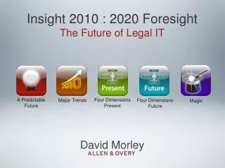 Insight 2010 : 2020 Foresight The Future of Legal IT