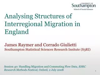 Analysing Structures of Interregional Migration in England