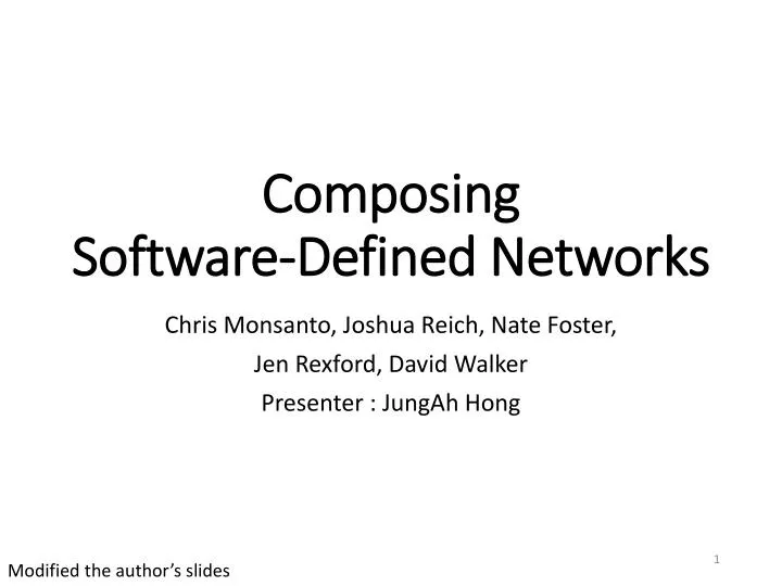 composing software defined networks