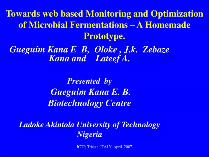 towards web based monitoring and optimization of microbial fermentations a homemade prototype