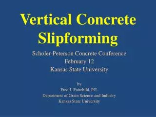 Vertical Concrete Slipforming