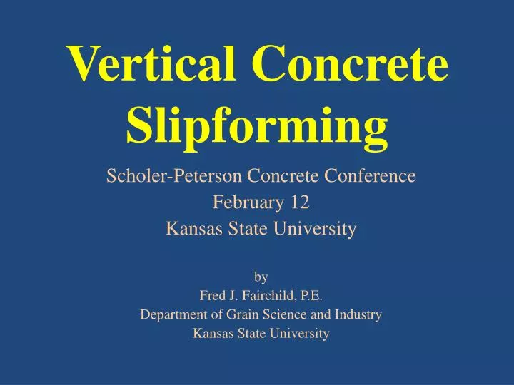 vertical concrete slipforming