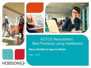 KCTCS Recruitment: Best Practices using Intelliworks
