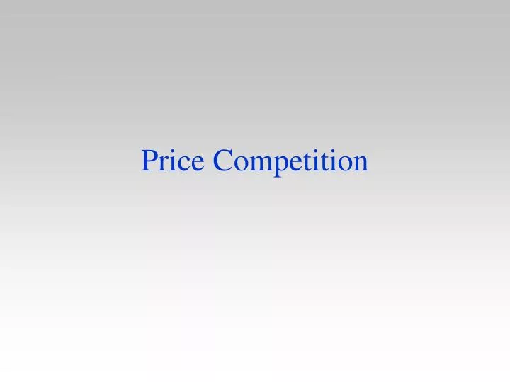 price competition