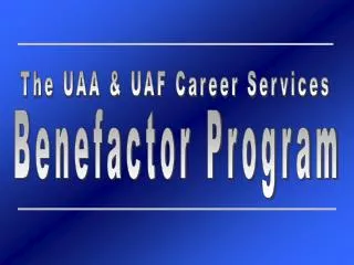 The UAA &amp; UAF Career Services