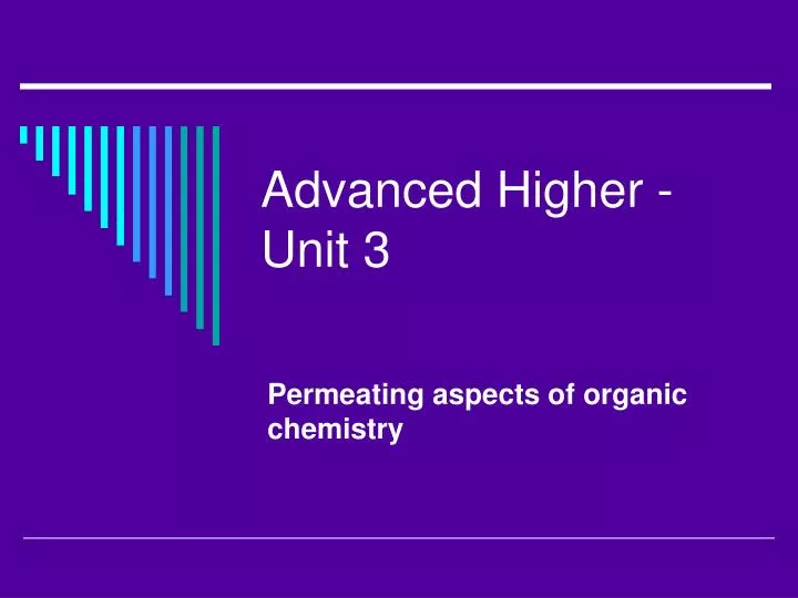 advanced higher unit 3