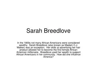 Sarah Breedlove