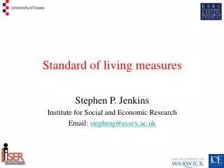 Standard of living measures