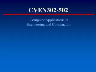 CVEN302-502
