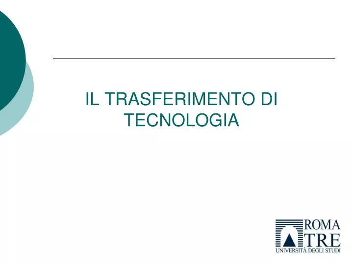 il trasferimento di tecnologia