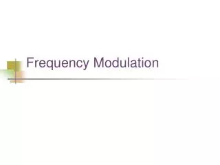 Frequency Modulation